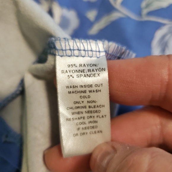 LOFT Floral Cutout Back Halter Swing Knit Dress Size Petite Medium - Picture 10 of 11